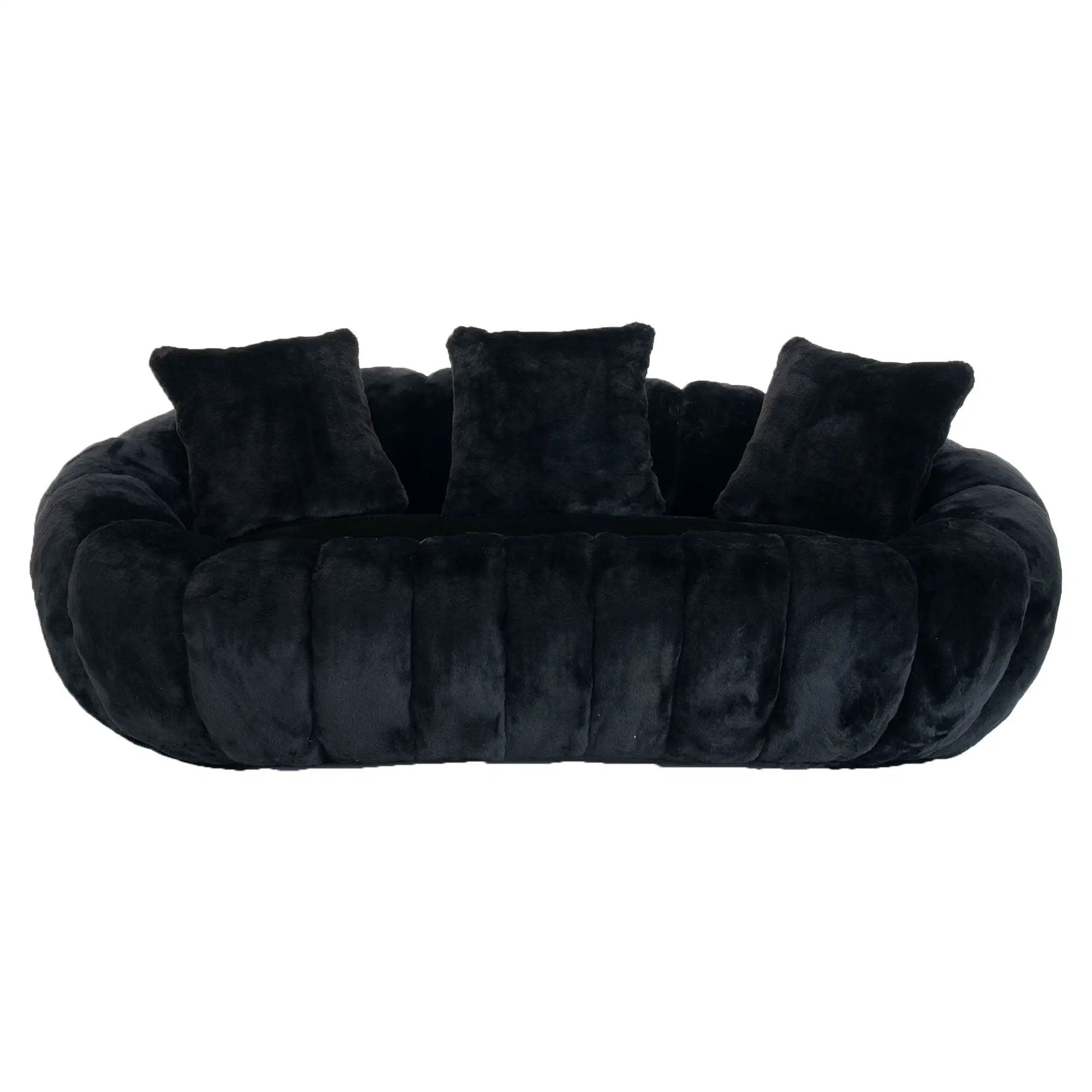 Floral-Shaped Ultra-Soft Faux Fur Two-Seater Sofa by HouseOfZazla