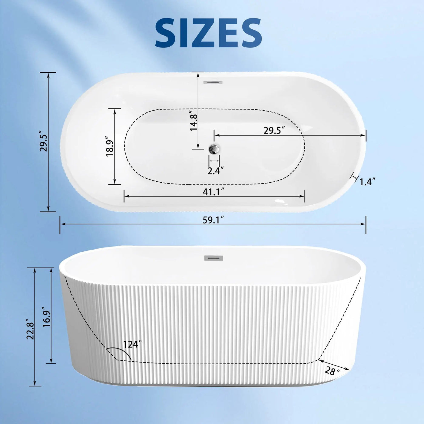 Linear Freestanding Soaker Tub by HouseOfZazla