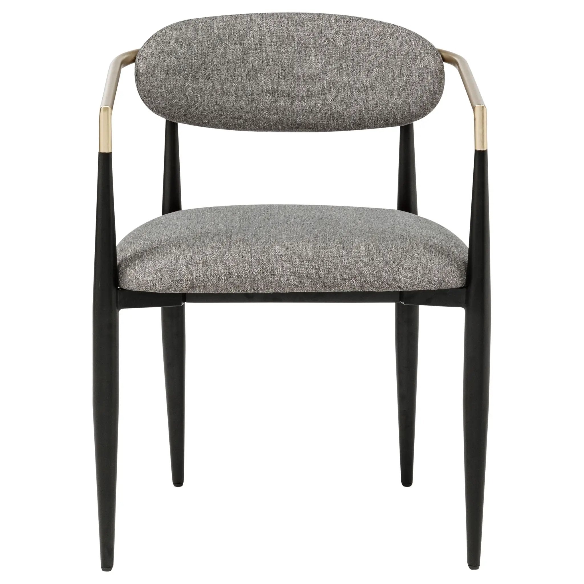 Bradbury Fabric Upholstered Dining Arm Chair Grey (Set of 2) by Unique Piece Furniture
