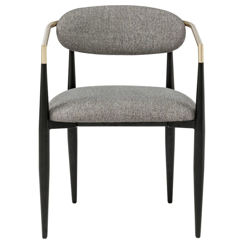 Bradbury Fabric Upholstered Dining Arm Chair Grey (Set of 2) by Unique Piece Furniture