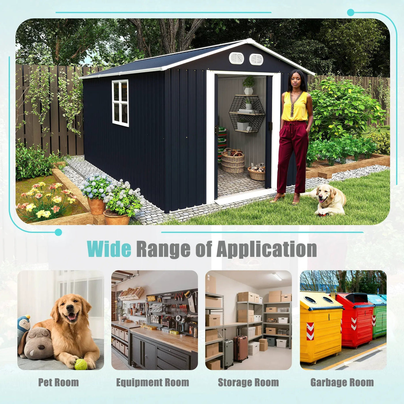 Campcraft 8x12 Ft Outdoor Metal Storage Shed by HouseOfZazla