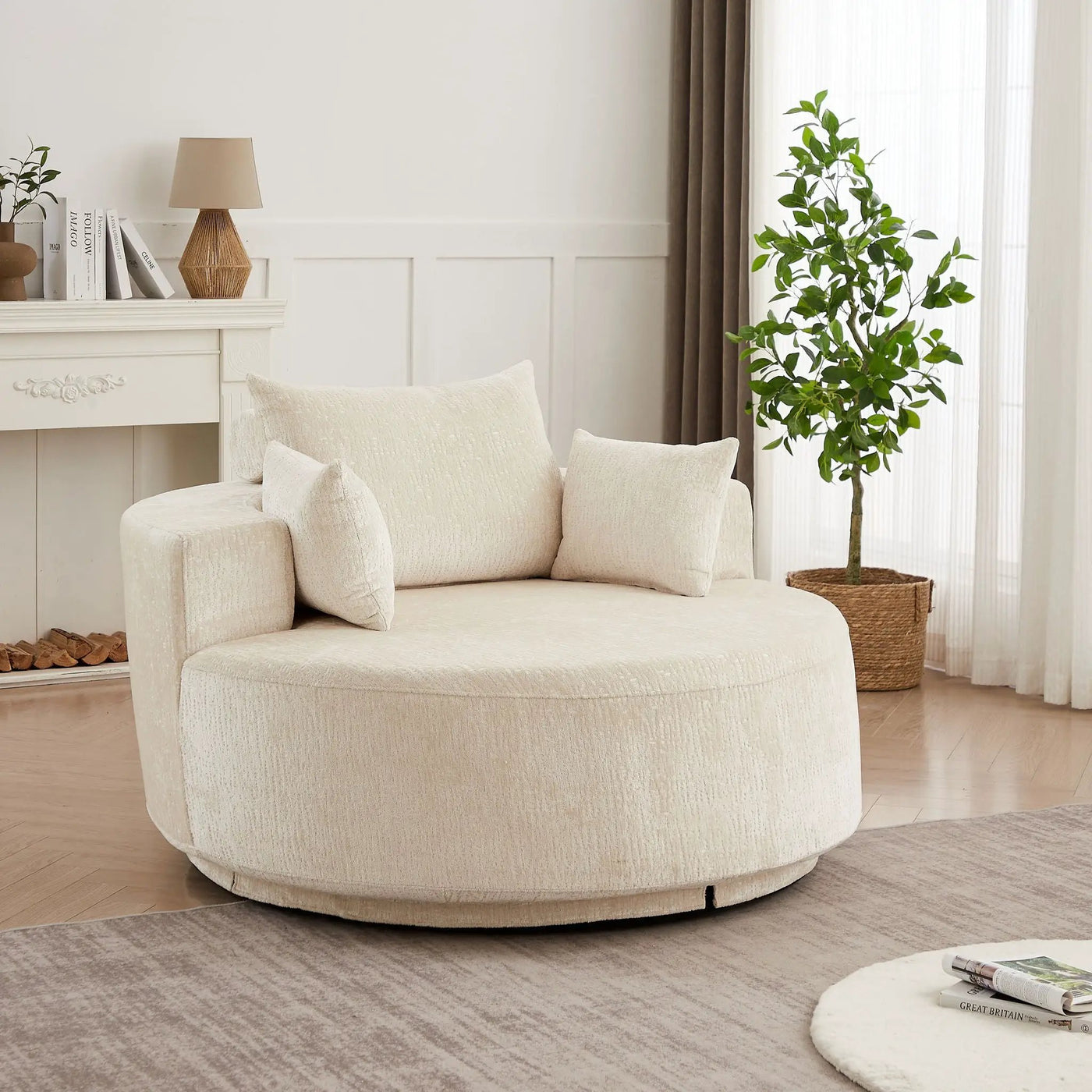Single 360 Degree Swivel Chair For Living Room by HouseOfZazla