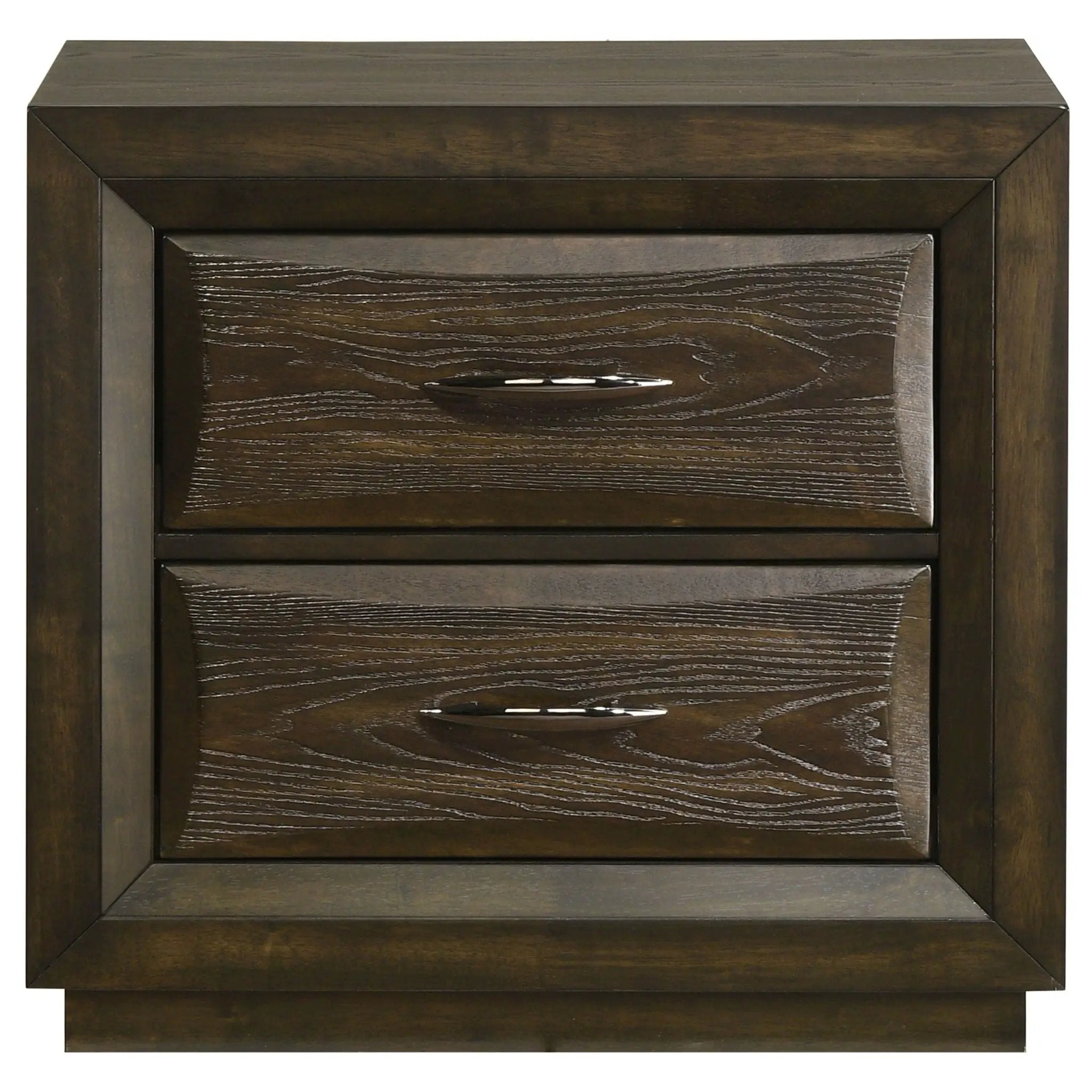 Atlas 2-drawer Bedroom Nightstand Bedside Table Dark Oak by Unique Piece Furniture