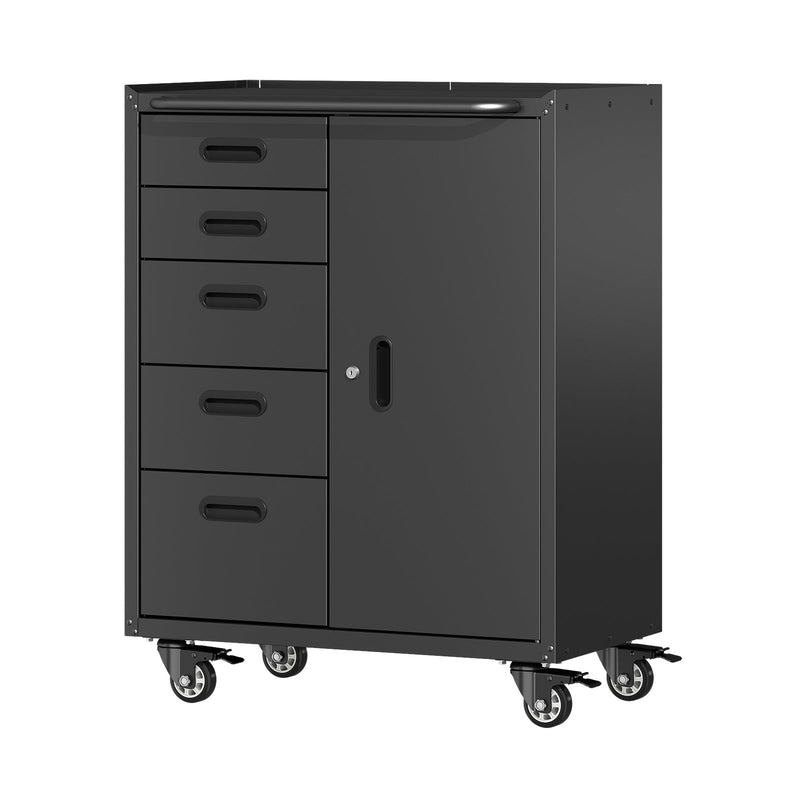 Metal Tool Garage Storage Cabinet with 5 Drawers and 1 Door by HouseOfZazla