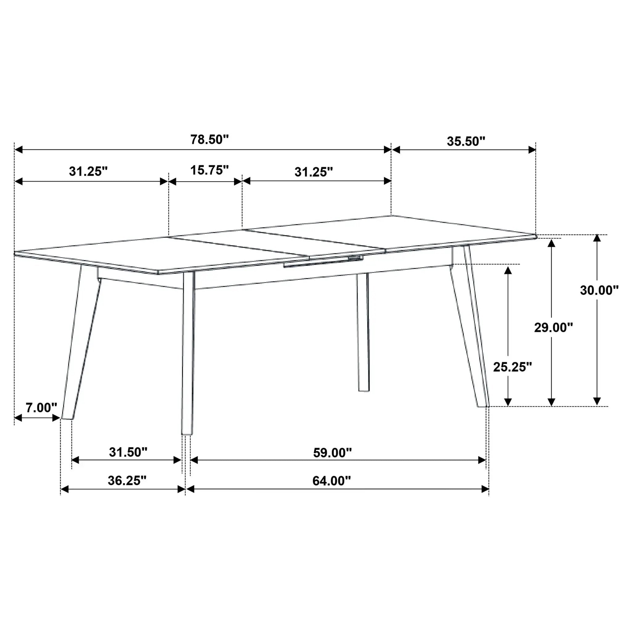 Bellingham - Dining Table With Self Storing Extension Leaf - Black Marble-Look Sintered Stone