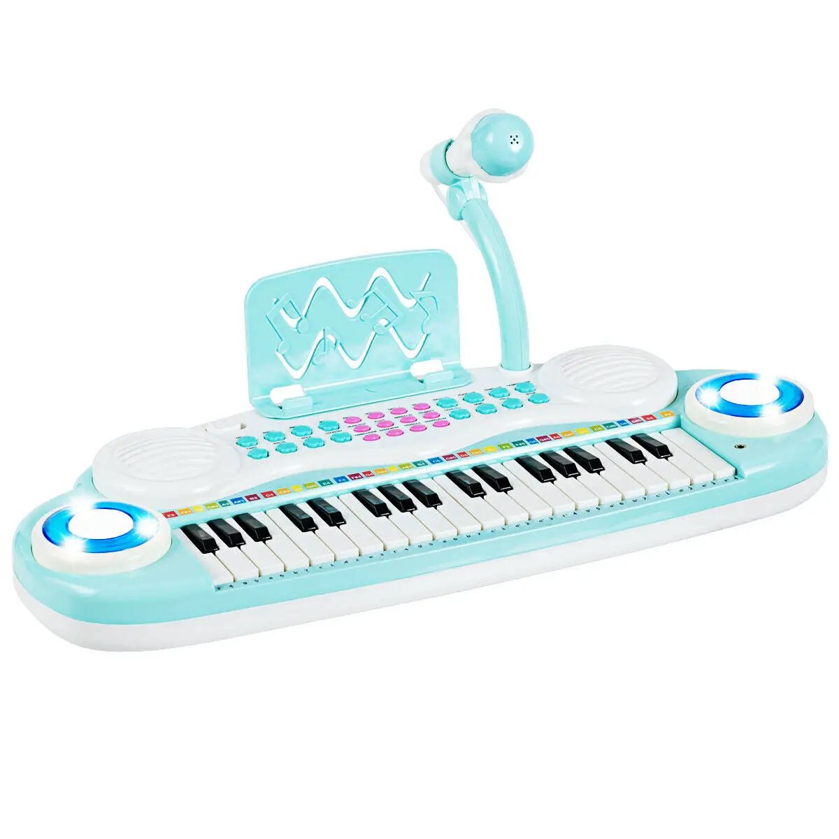 Multifunctional 37 Electric Keyboard Piano with Microphone by DirectDeals