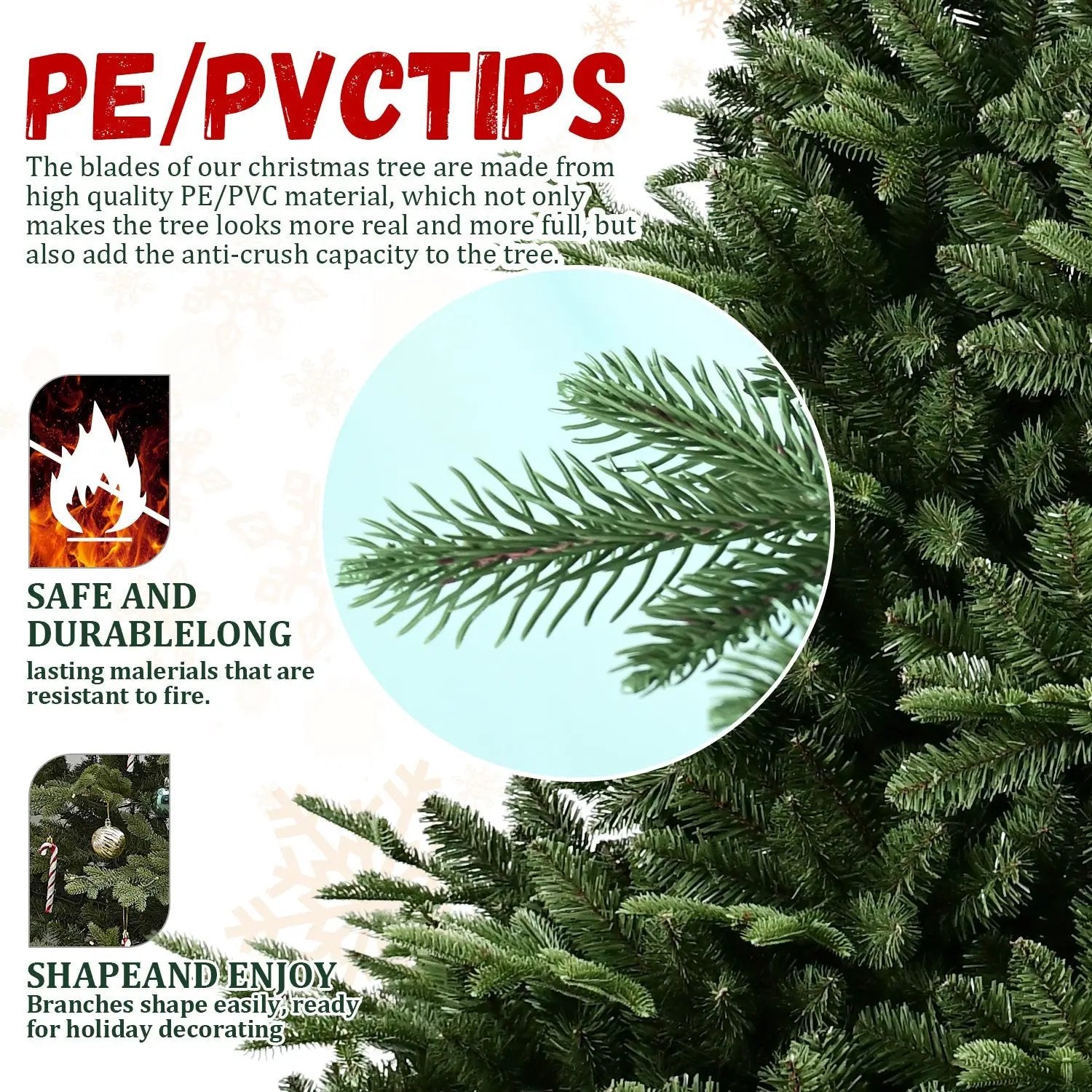 Full-Shaped 8FT Christmas Tree with 2673 Tips by HouseOfZazla