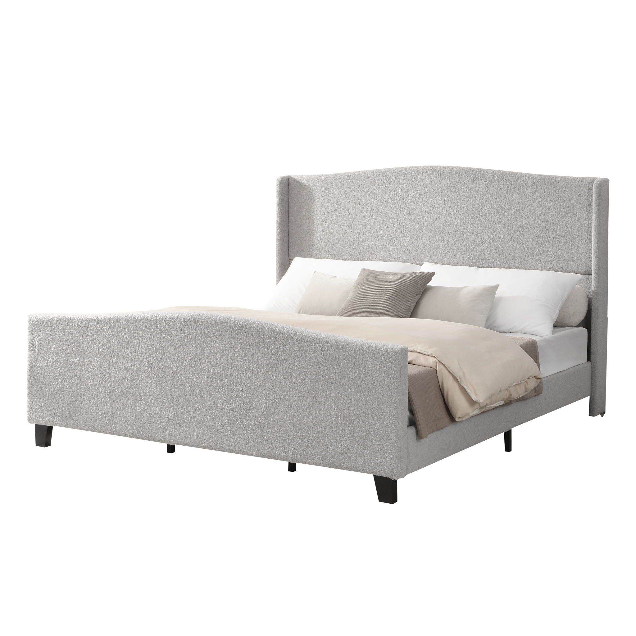 Platform Bed Frame With Tall Headboard And High Footboard by HouseOfZazla