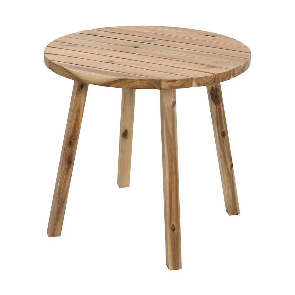 Round Dining Table, Solid Wood - Natural Wood / Brown by Unique Piece Furniture
