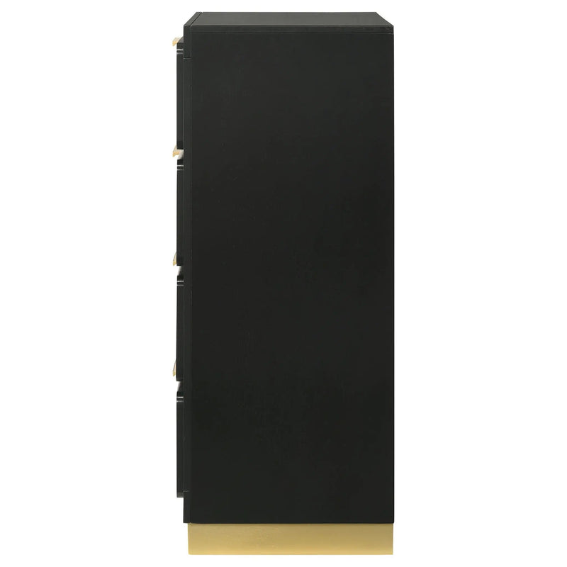 Caraway 4-drawer Bedroom Chest Black by Unique Piece Furniture