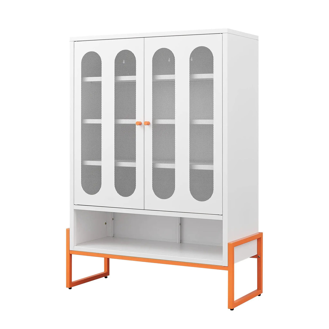 Modern Metal Shoe Cabinet With DoublebSided Doors And Adjustable Partitions by HouseOfZazla