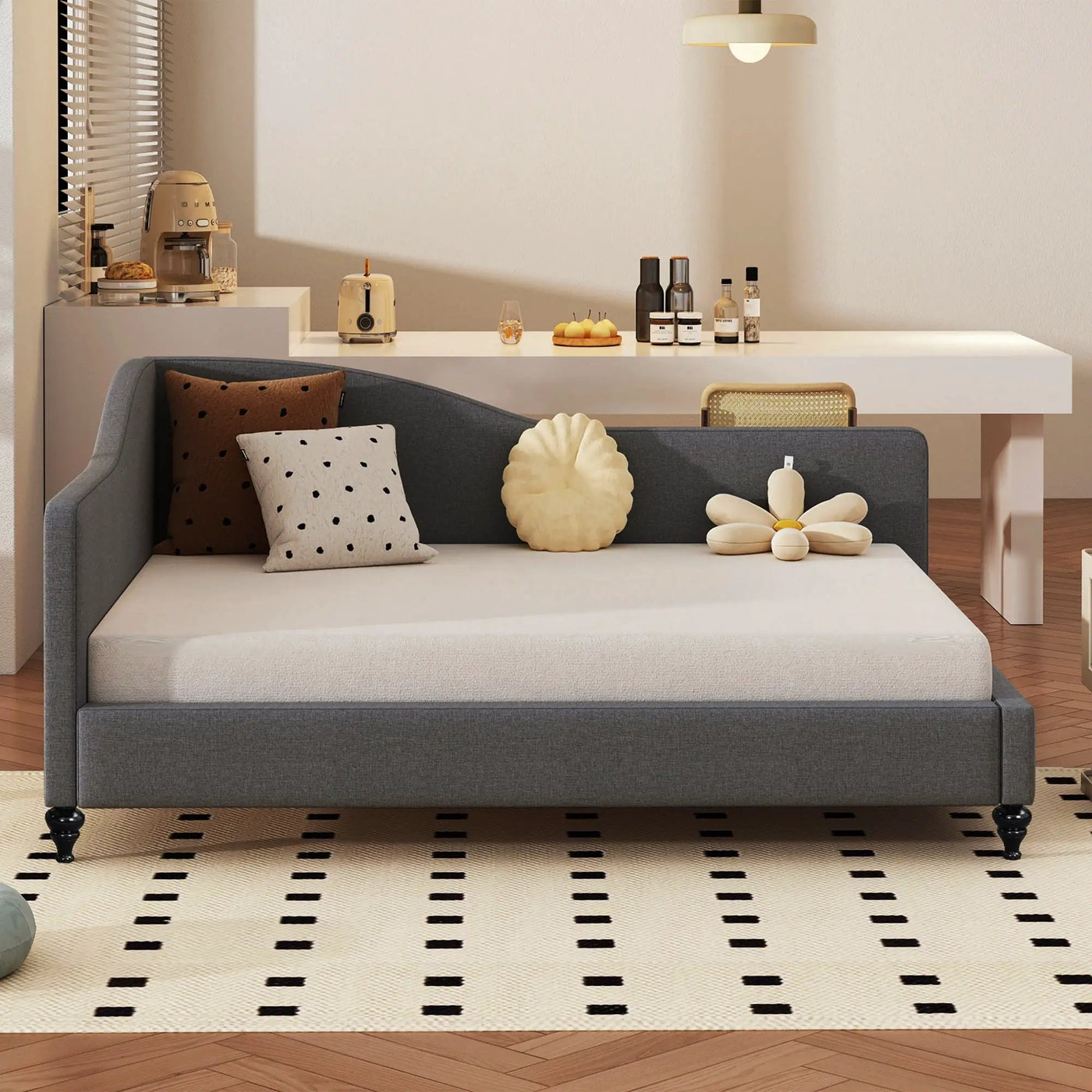 Modern L Shaped Daybed With Legs by Unique Piece Furniture