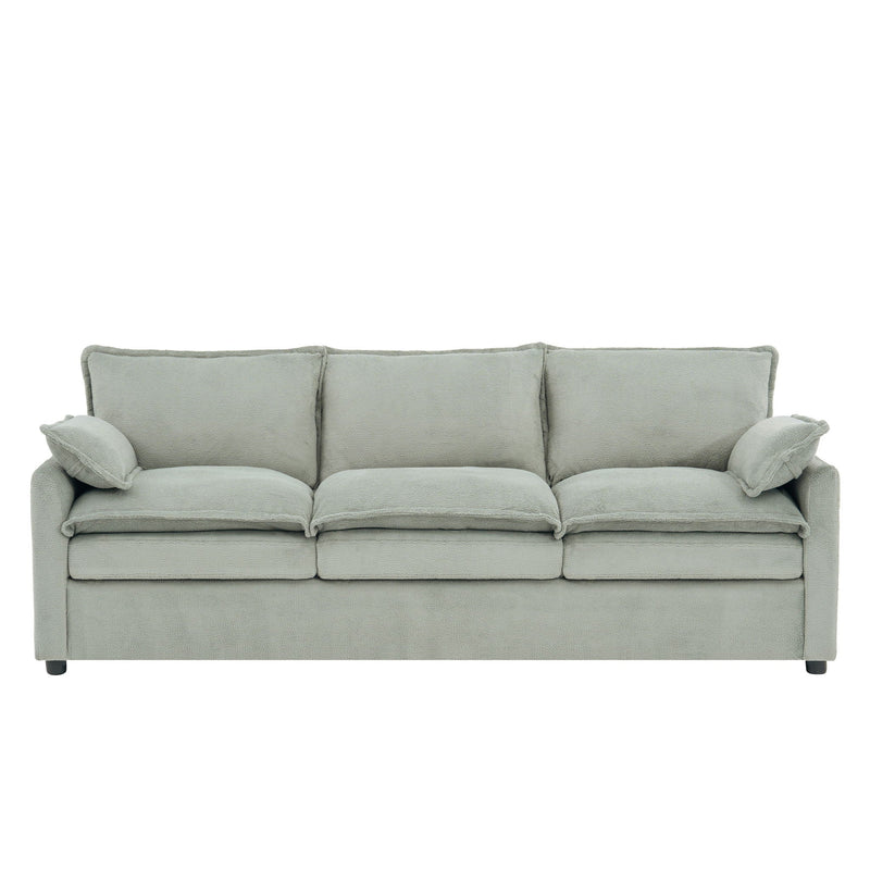 Modern 3 Seater Sofa With Side Storage Pockets For Living Room by HouseOfZazla