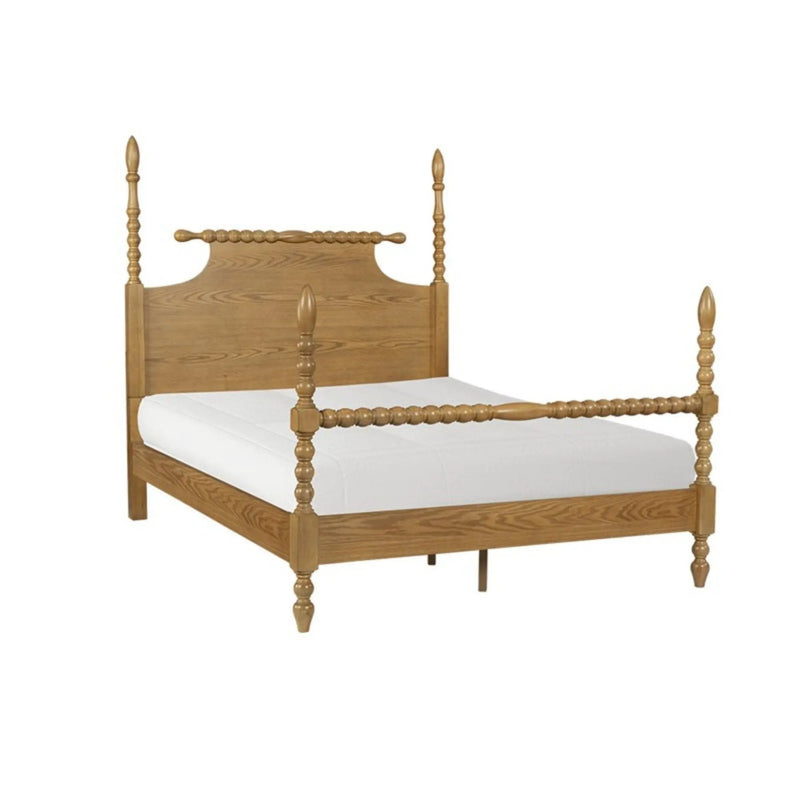Queen Bed Turned Legs - Natural by HouseOfZazla