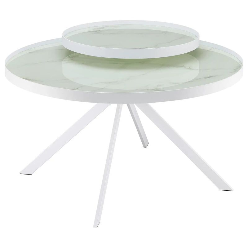 Briggs 2-piece Round Coffee and End Table Set White by Unique Piece Furniture