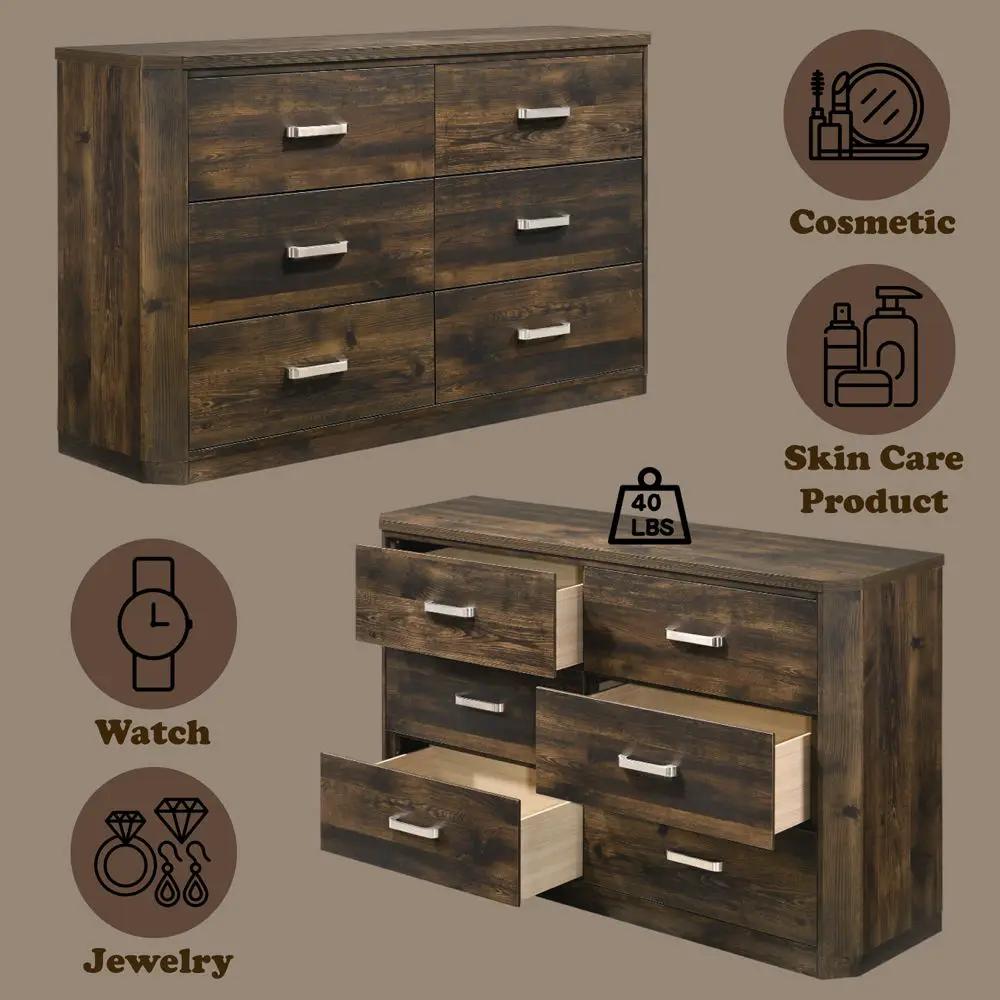 Elettra - Dresser - Rustic Walnut by Unique Piece Furniture