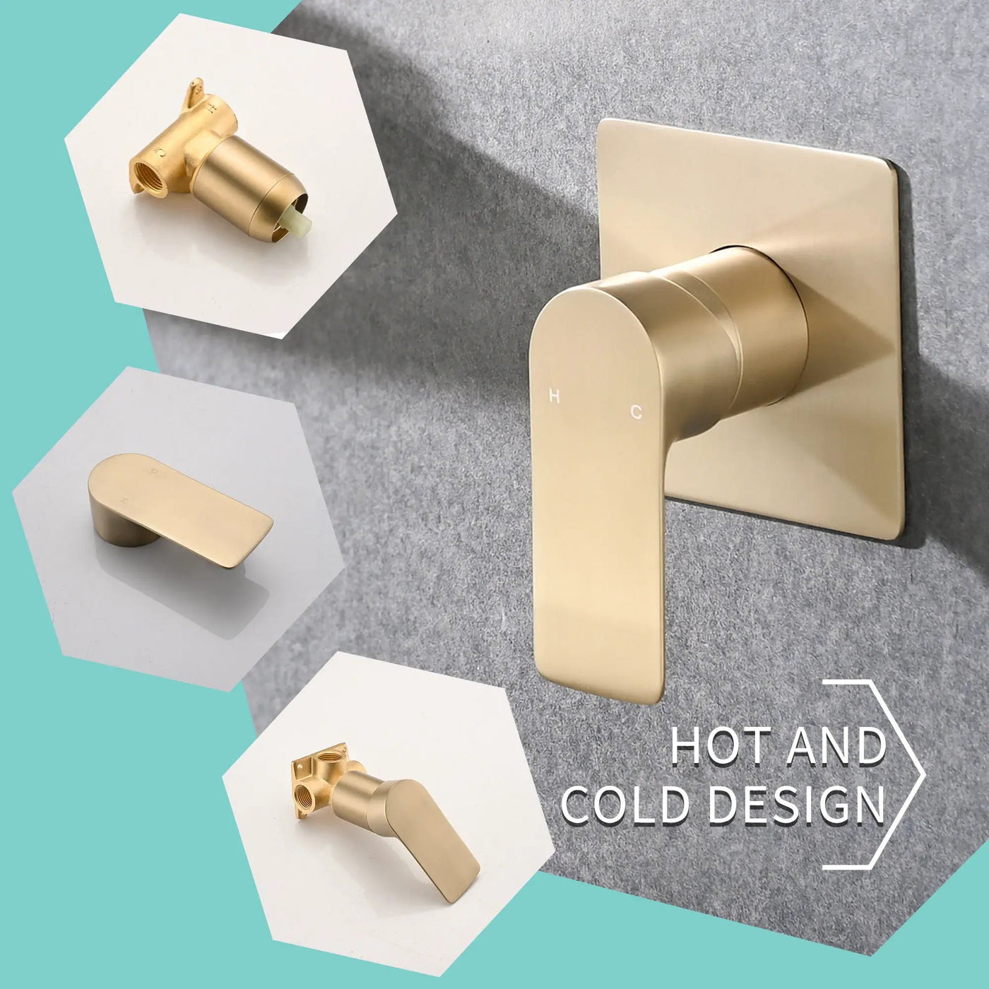 Modern Wall Mount Bathroom Sink Faucet With Waterfall Spout by HouseOfZazla