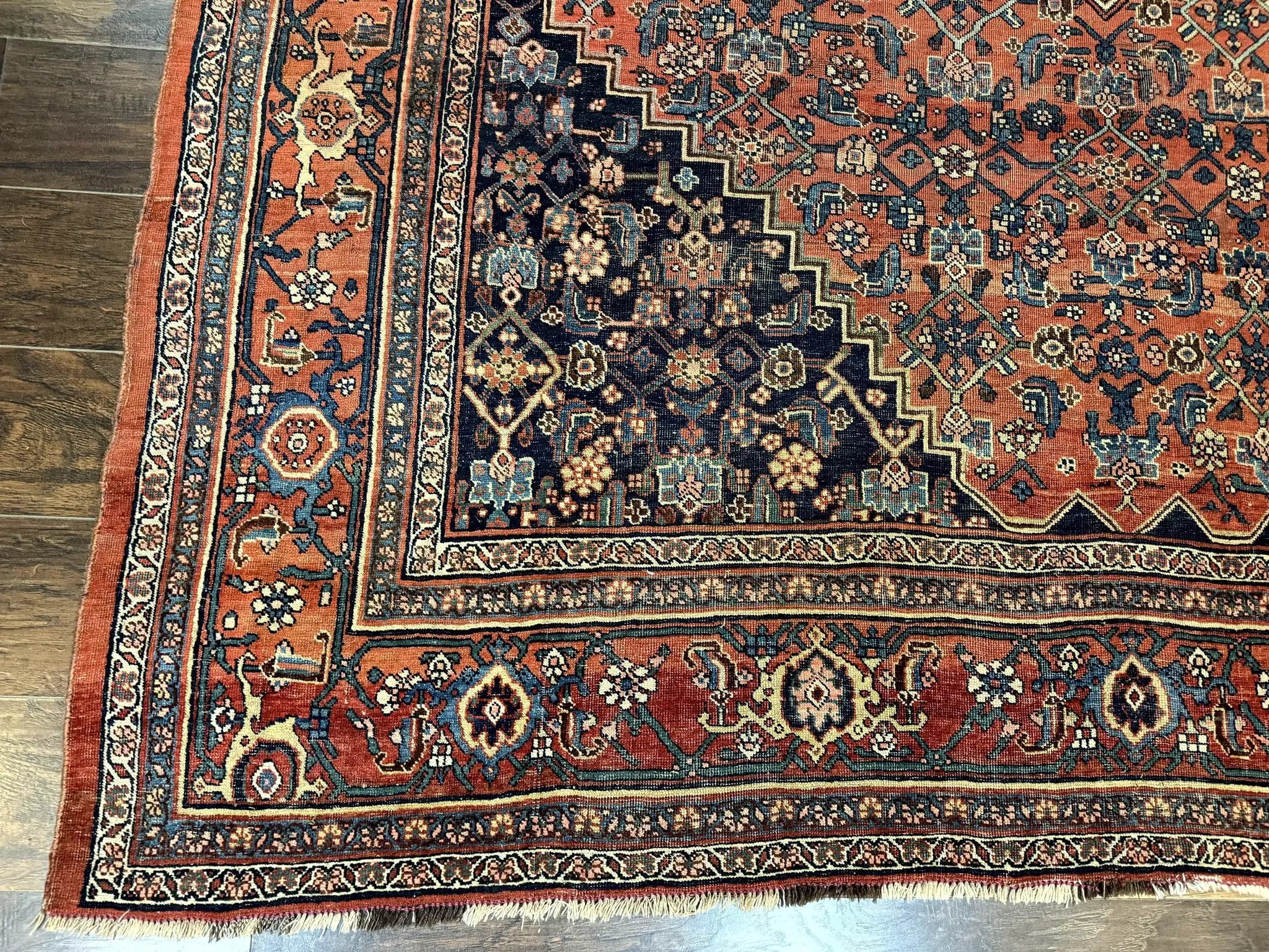 Antique Persian Bidjar Rug 8x12, Rare Persian Carpet by Jewel Rugs
