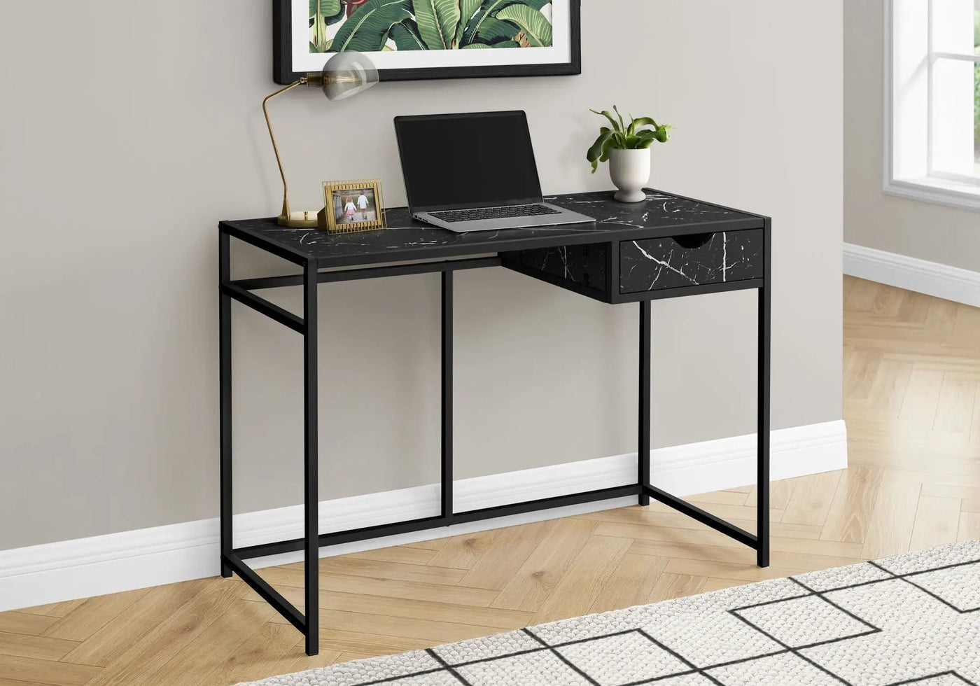 Computer Desk For Home Office, 1 Storage Drawer, Contemporary & Modern by HouseOfZazla