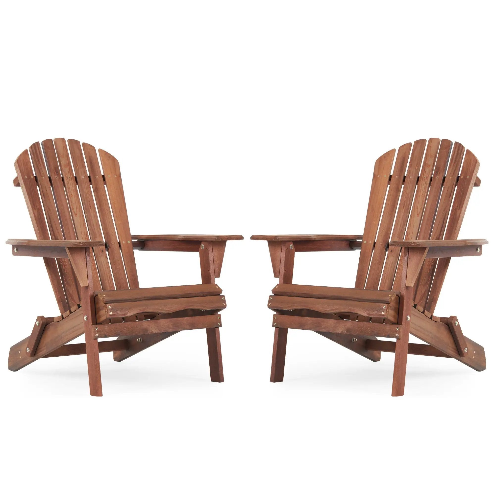 SoliWood Wooden Outdoor Folding Adirondack Chair Set of 2 by HouseOfZazla