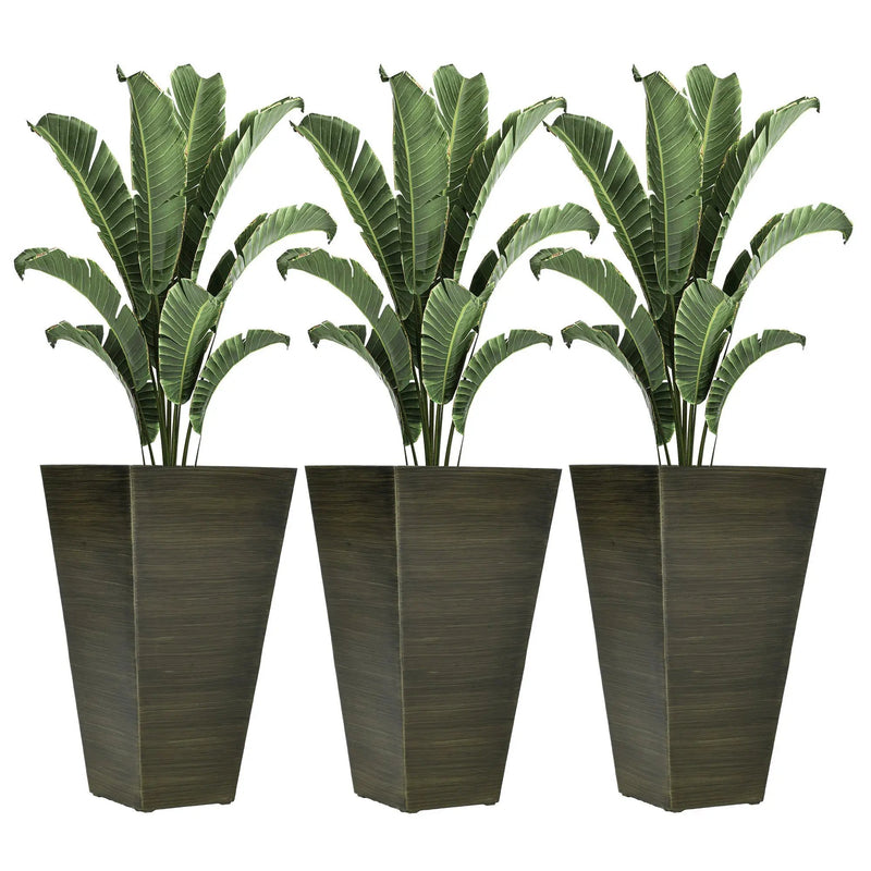Outsunny 28" Tall Outdoor Planters, Set of 3 by HouseOfZazla