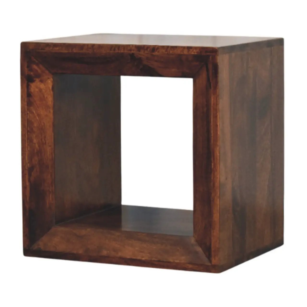Solid Wood Solis California Side Table, Open Storage by HouseOfZazla