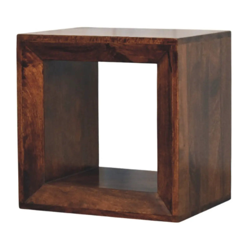 Solid Wood Solis California Side Table, Open Storage by HouseOfZazla