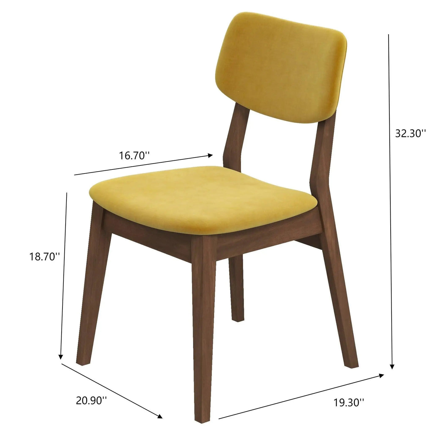 Carlos - Solid Back Side Chair (Set of 2) by HouseOfZazla