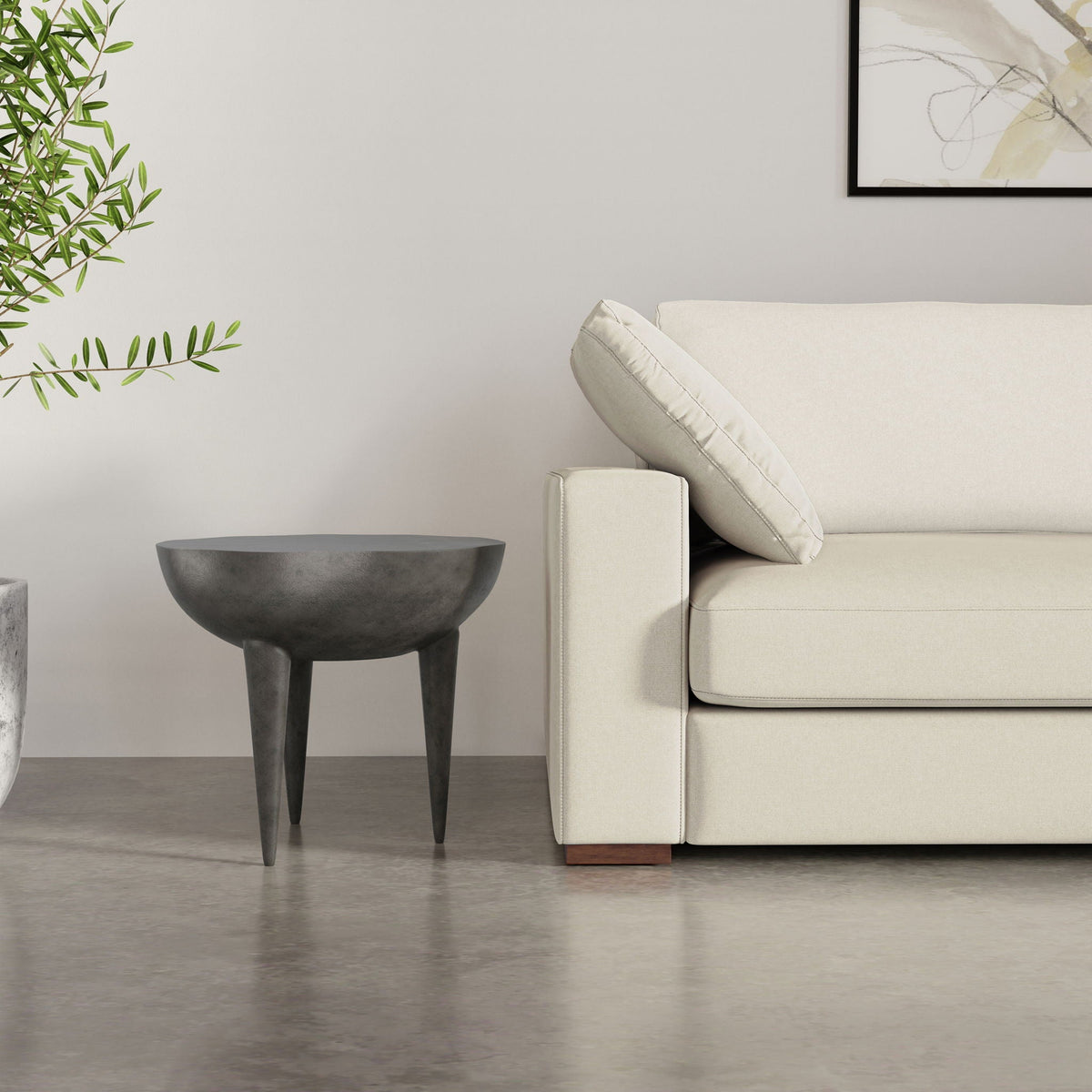 Cast Aluminum Side Table with Textured Finish - Black, photo 10 of 11