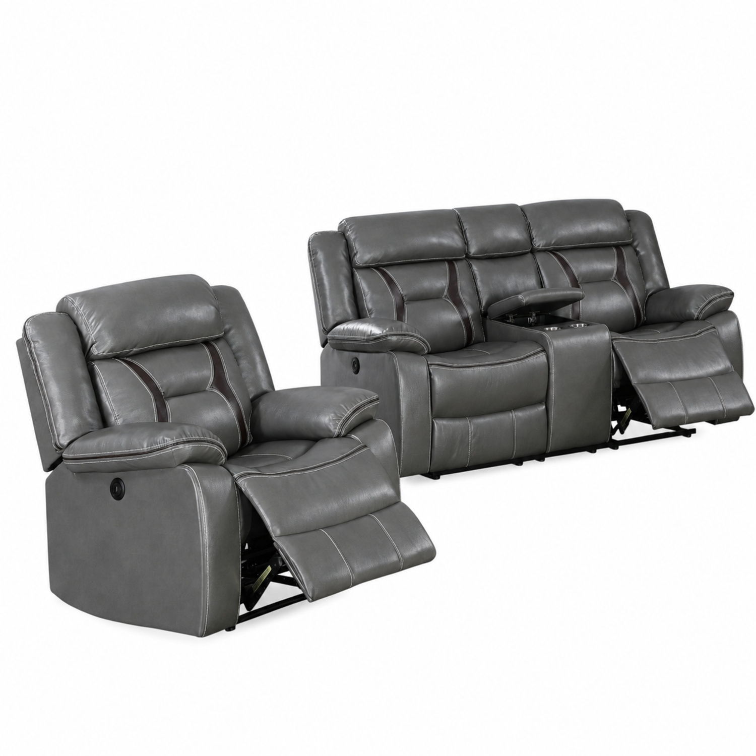 Living Room Set With Pillow Armrest And Tufted Backrest by HouseOfZazla