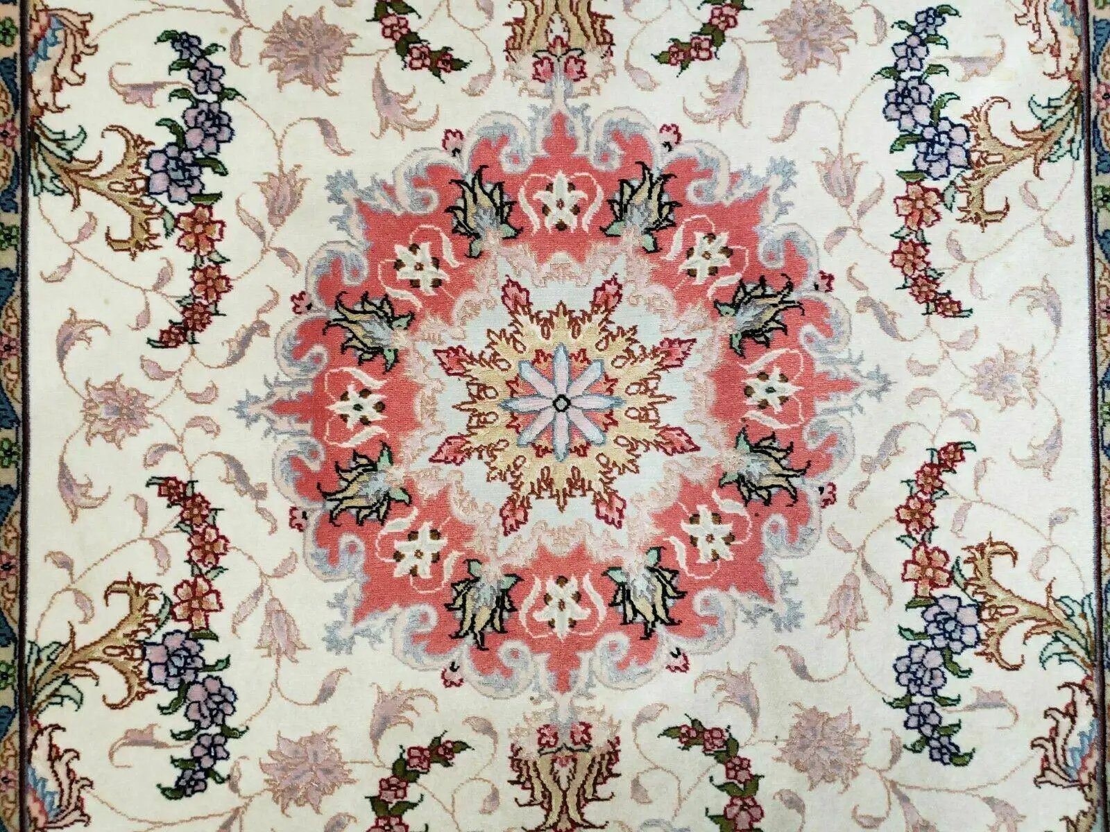 3' 4" X 5' Vintage Handmade Ultra Fine Floral Oriental Turkish Rug Carpet Wow by Jewel Rugs