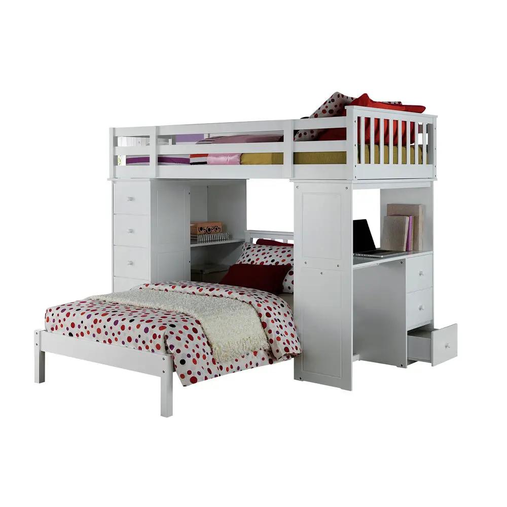 Freya - Twin Loft Bed With Storage - White by Unique Piece Furniture