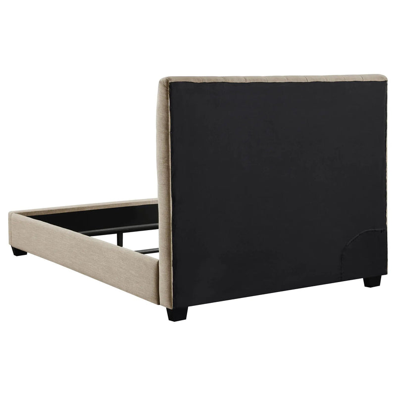 Chloe Upholstered Queen Panel Bed Oatmeal by Unique Piece Furniture