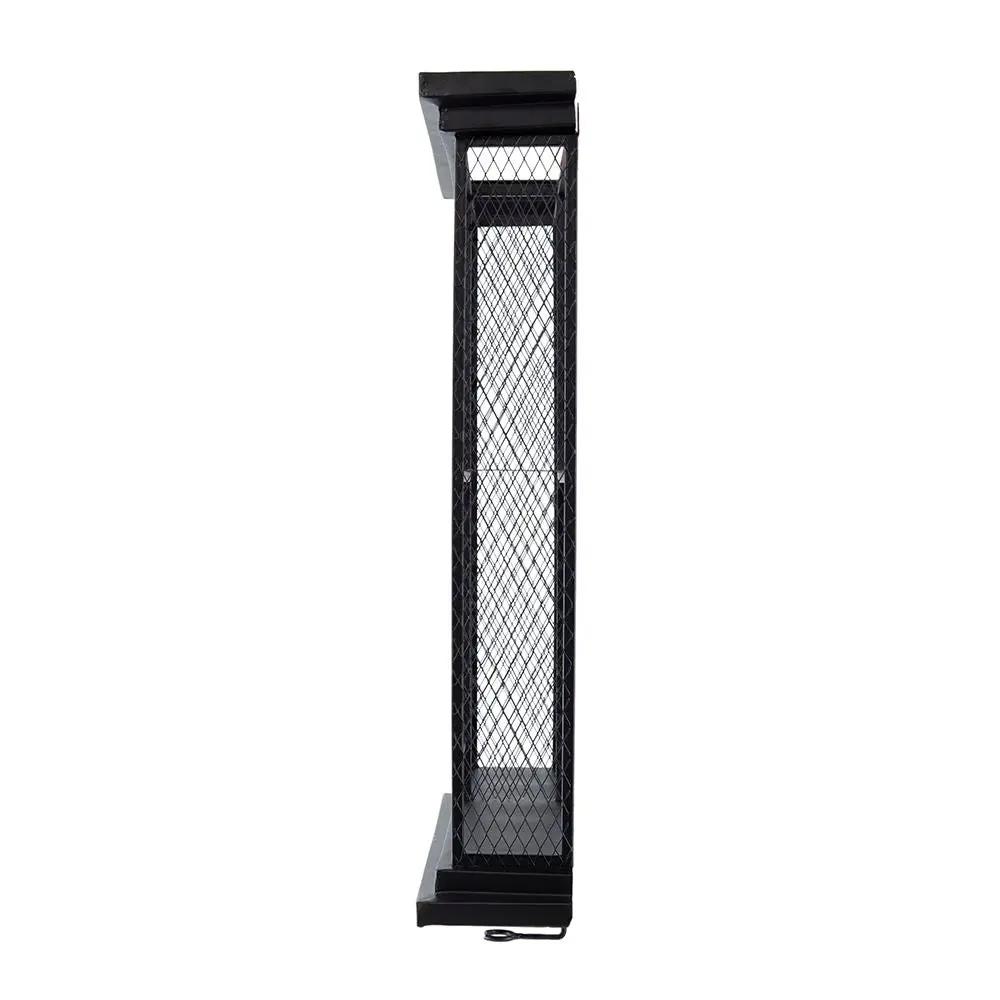 Floating Wine Bar Shelf With Glass Holder And Display Shelves - Black by HouseOfZazla