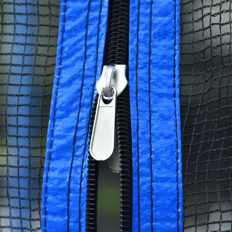 14Ft Trampoline For Adults & Kids With Basketball Hoop, Outdoor Trampolines With Ladder And Safety Enclosure Net For Kids And Adults, Double-Side Color Cover - Blue by HouseOfZazla