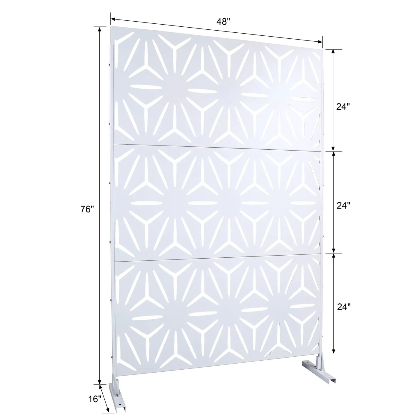 Outdoor & Indoor Metal Privacy Screen, Freestanding Decorative Panels by HouseOfZazla