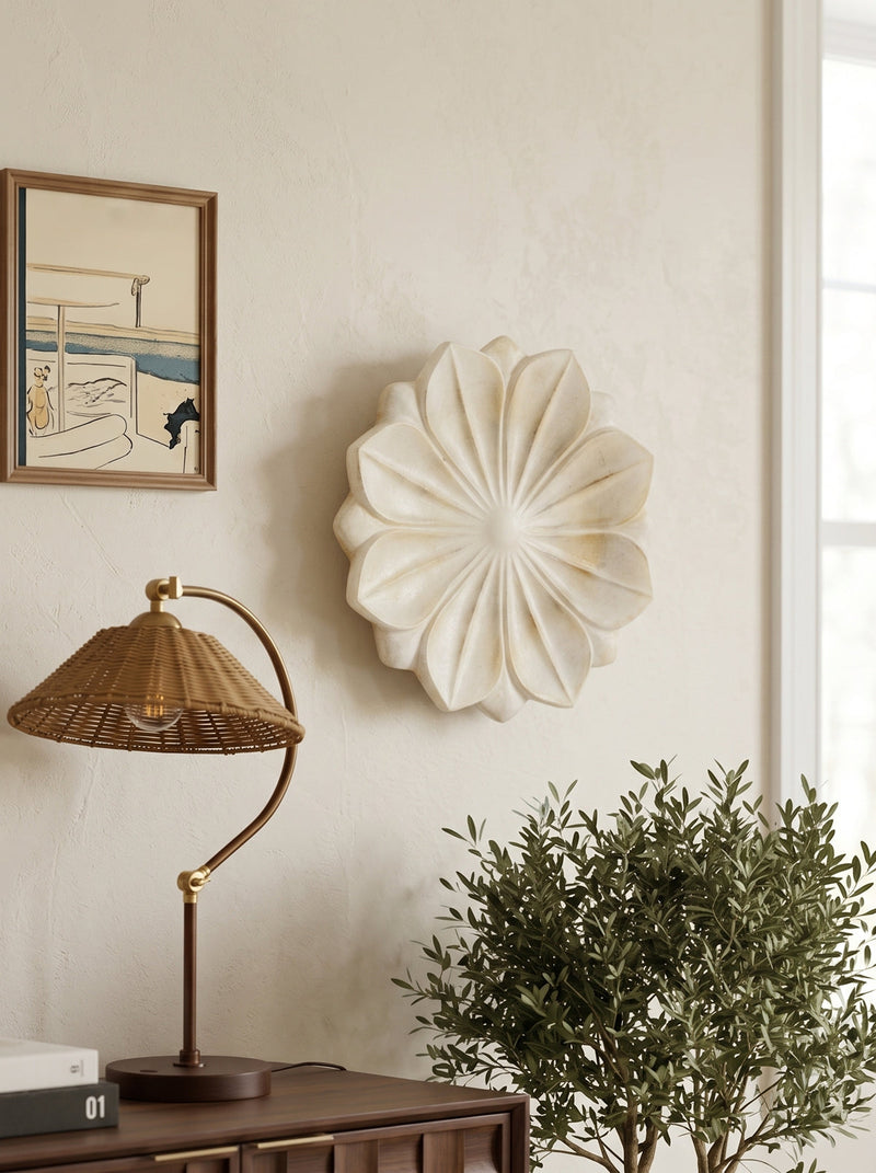 Flower Decorative Bowl - Hand-finished Lotus Bloom, photo 5 of 6
