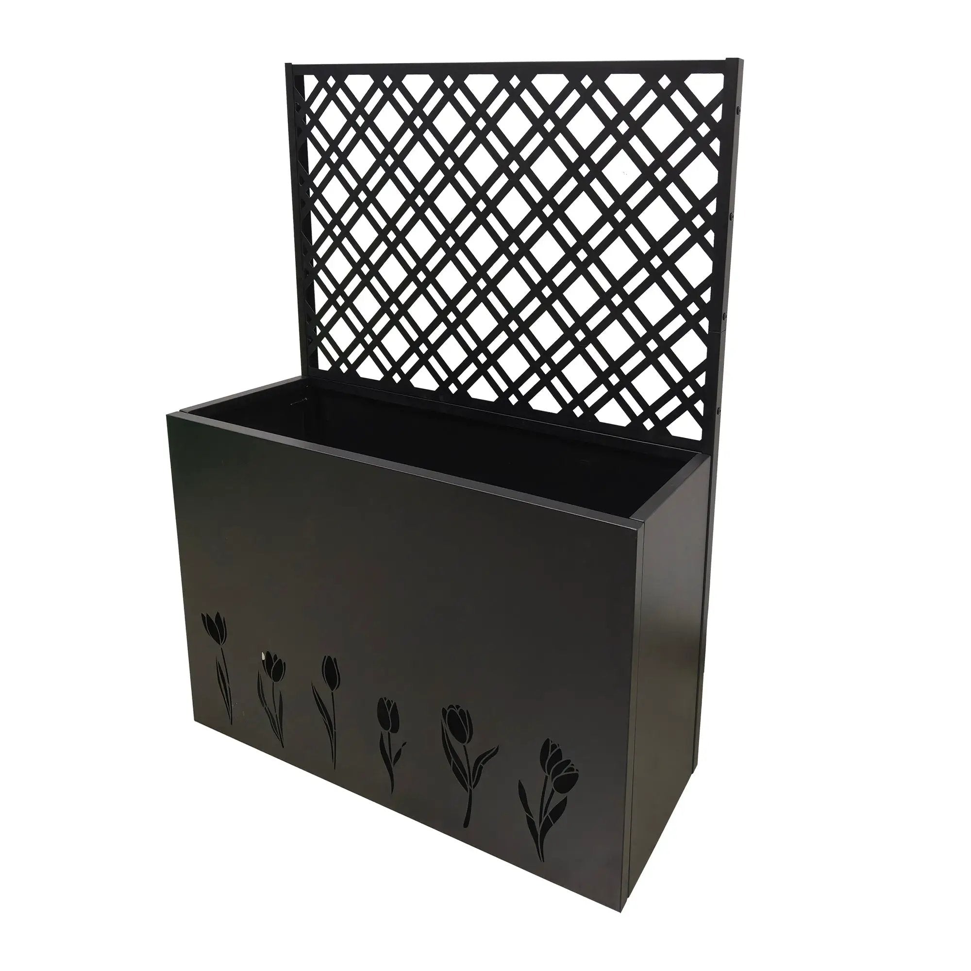 Tall Metal Planter with Trellis by HouseOfZazla