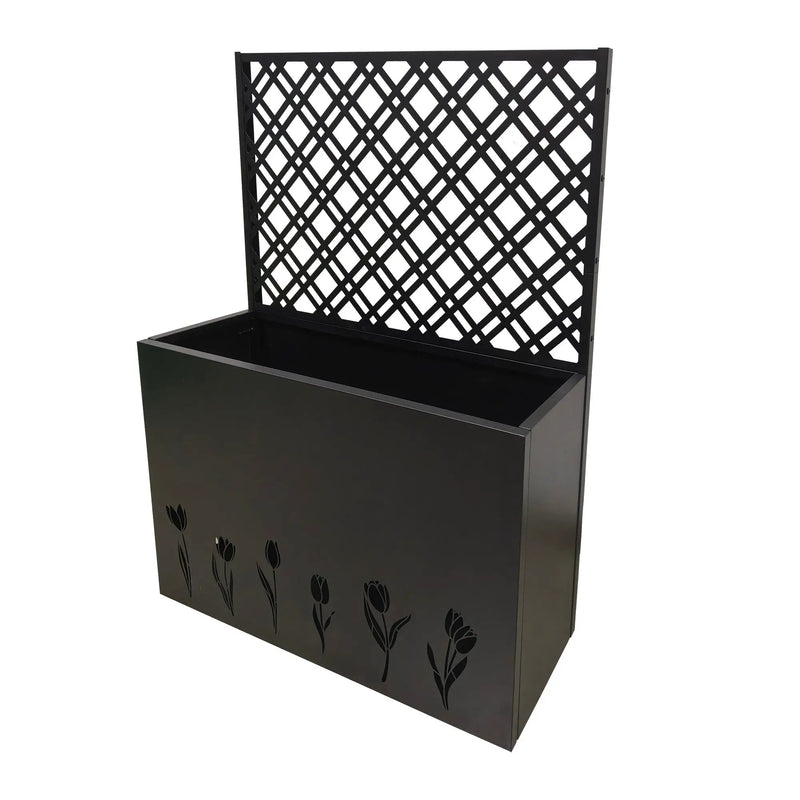 Tall Metal Planter with Trellis by HouseOfZazla