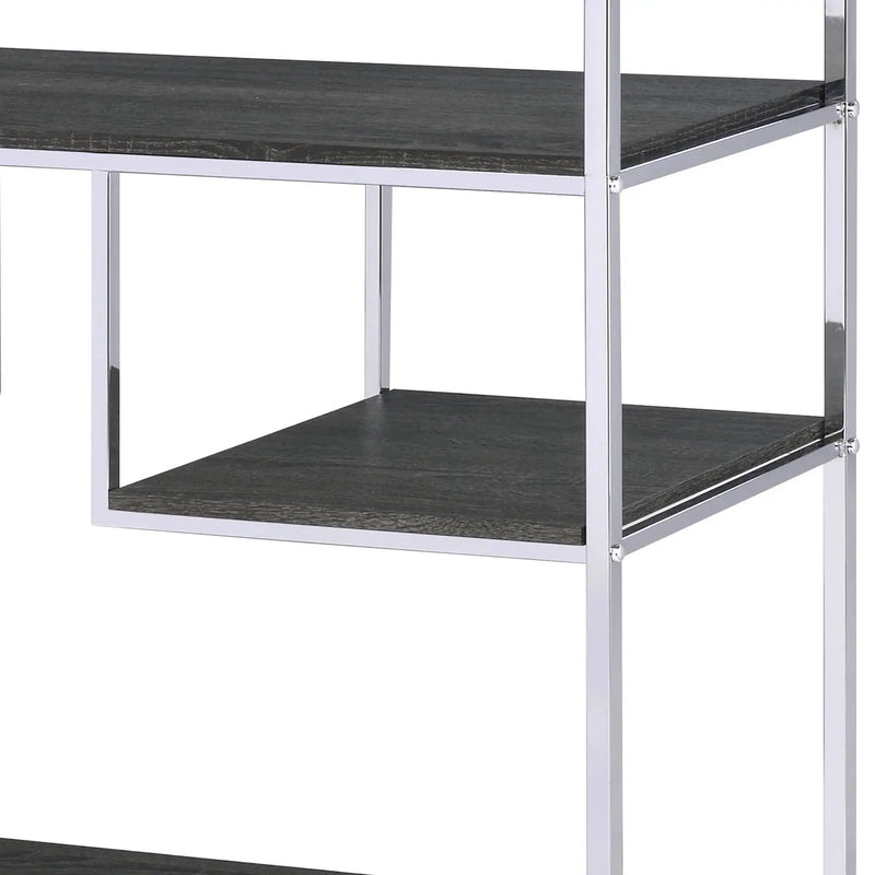 Vonara - Bookshelf - Chrome / Gray / Oak by Unique Piece Furniture