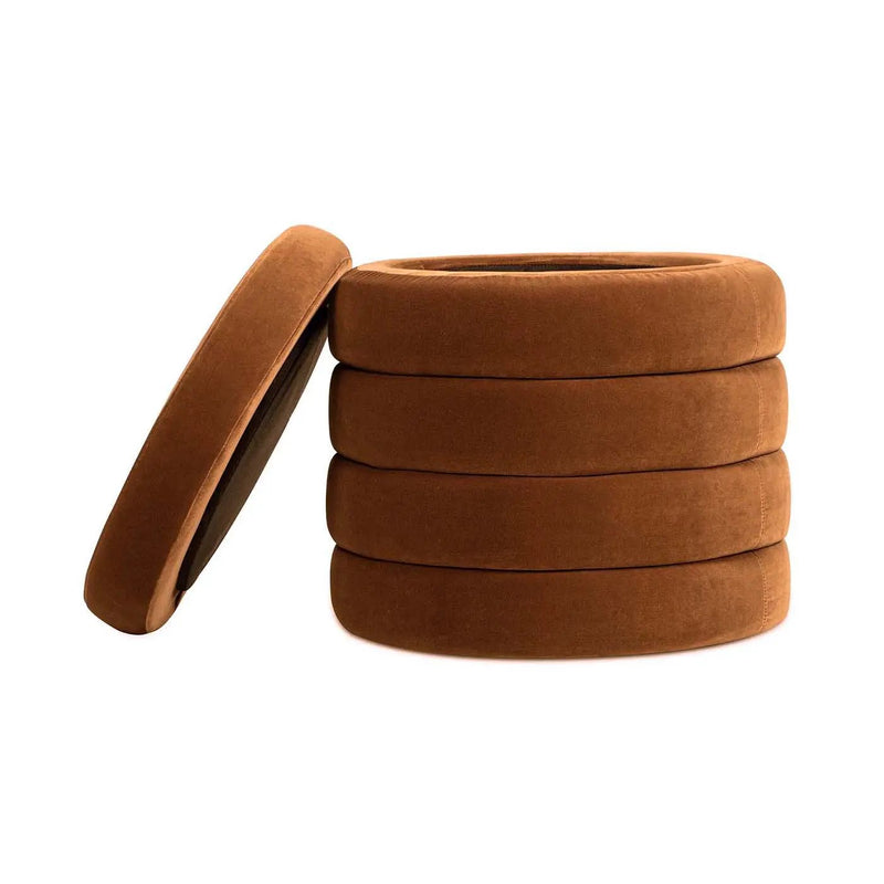 Fuji - Oversized Round Storage Ottoman by HouseOfZazla