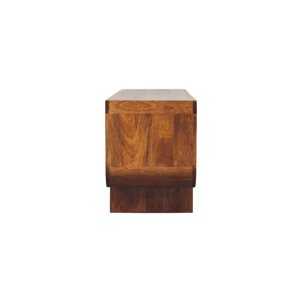 Solid Wood Orion Curved Media Unit by HouseOfZazla