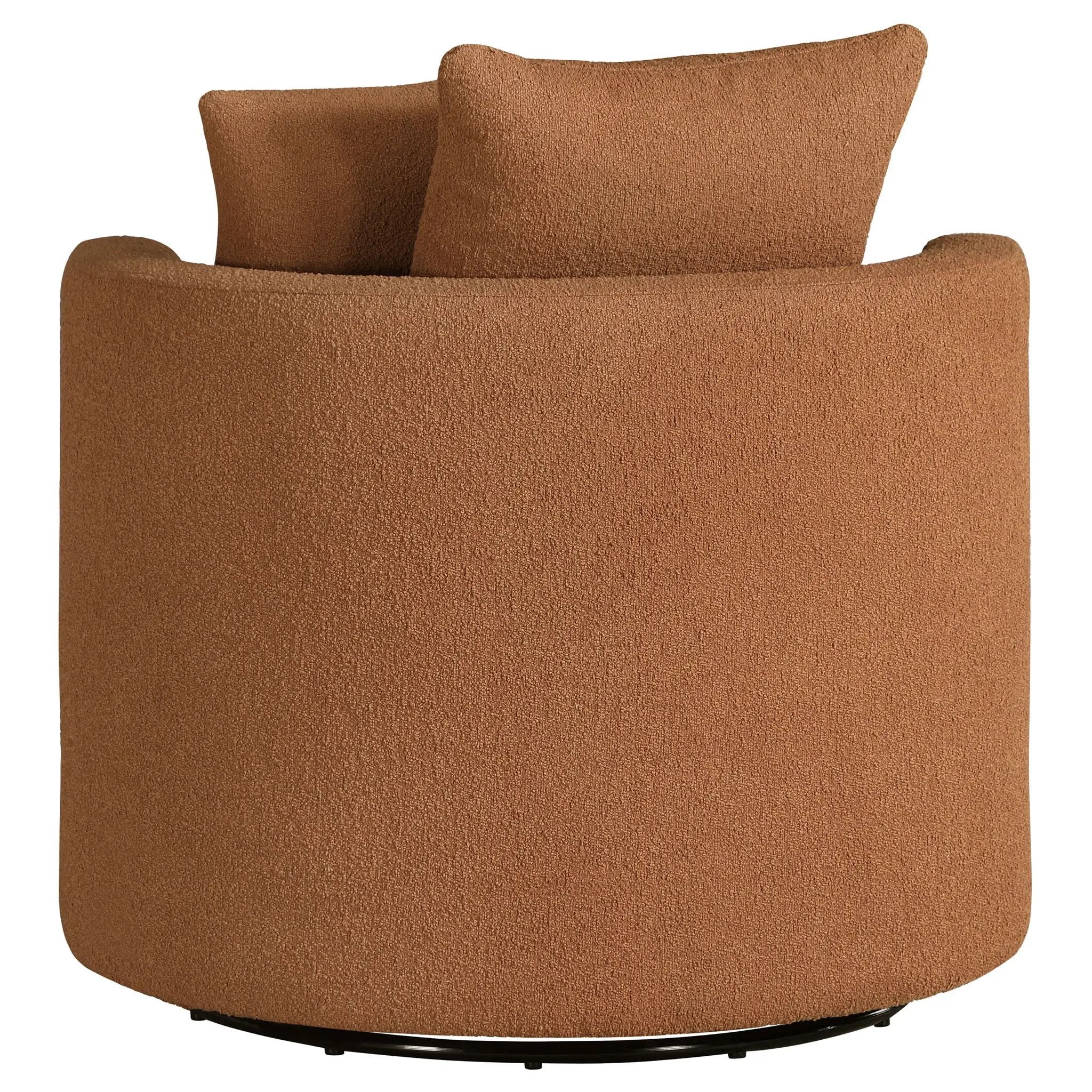 Debbie Upholstered Swivel Accent Chair Burnt Orange by Unique Piece Furniture
