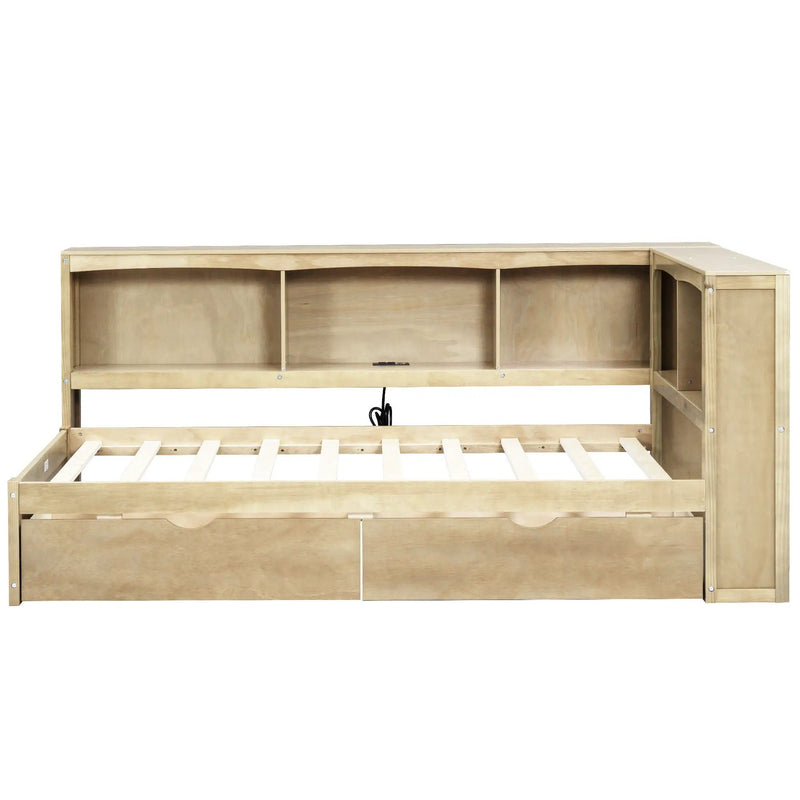 Daybed With 2 Storage Drawers, Storage Cabinets, USB Ports by Unique Piece Furniture