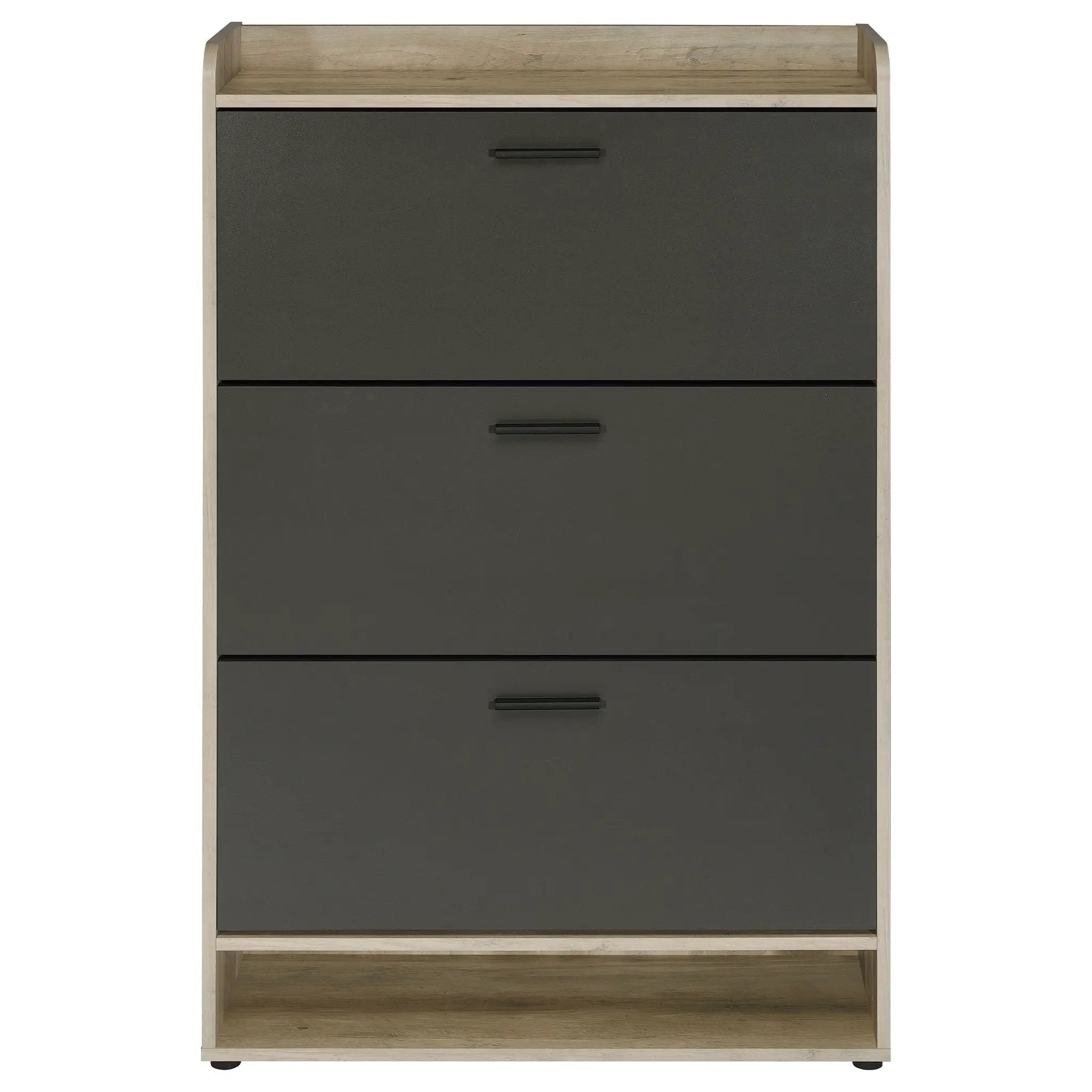 Denia 3-tier Engineered Wood Shoe Cabinet Grey by Unique Piece Furniture