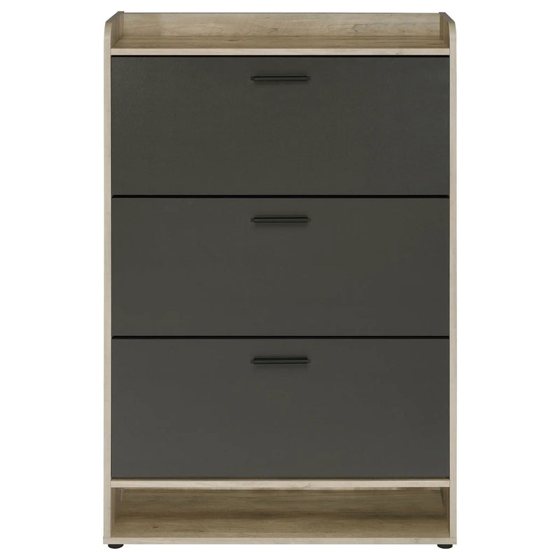 Denia 3-tier Engineered Wood Shoe Cabinet Grey by Unique Piece Furniture