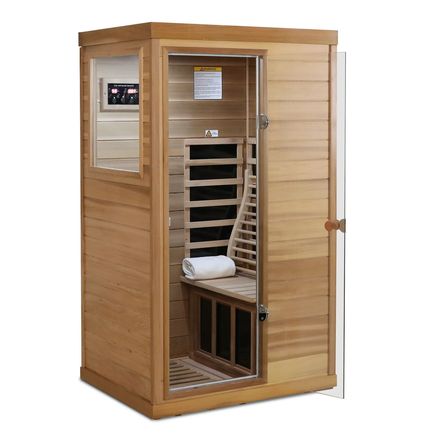 Hemlock Mini 1 Person Far Infrared Door Indoor Sauna Room by HouseOfZazla