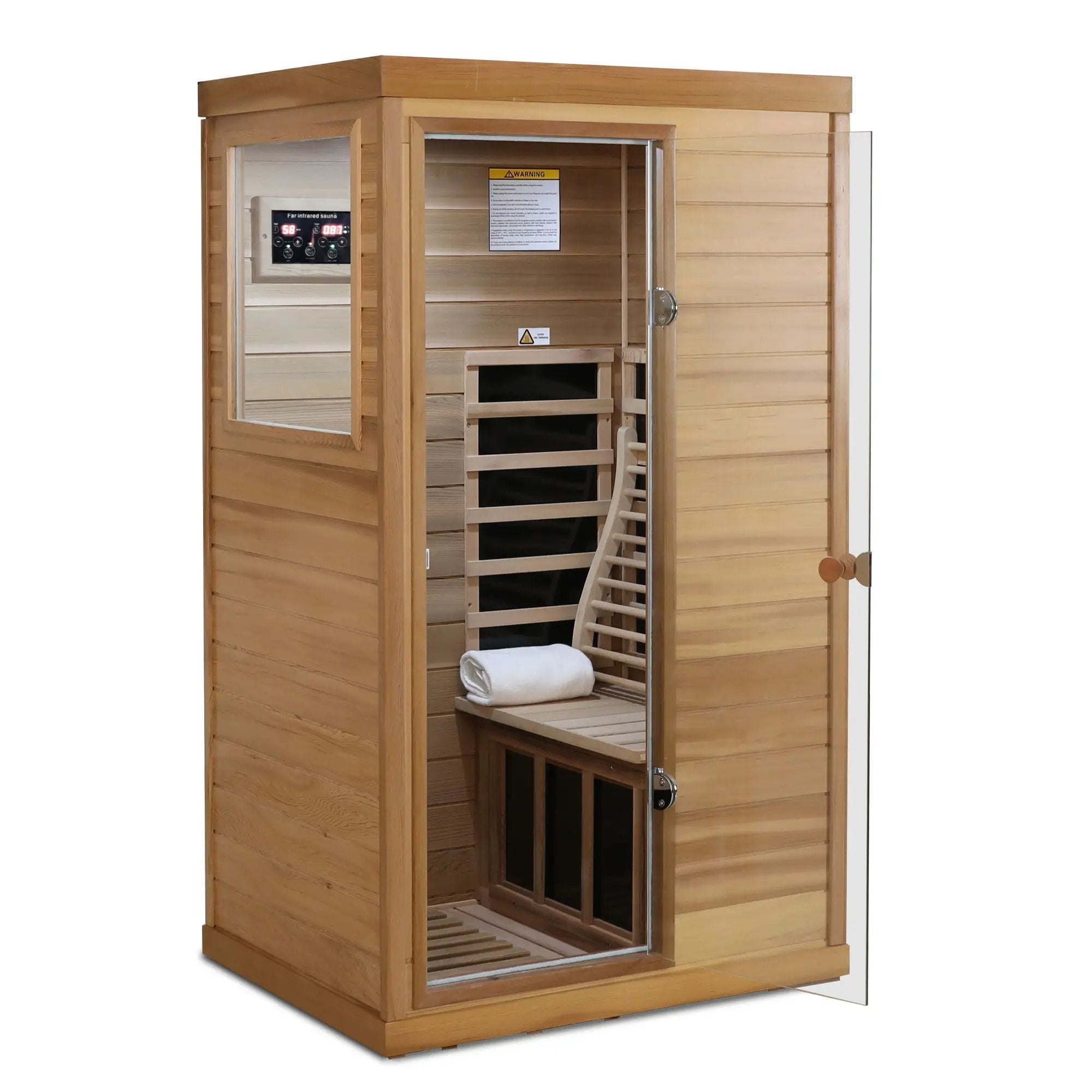 Hemlock Mini 1 Person Far Infrared Door Indoor Sauna Room by HouseOfZazla