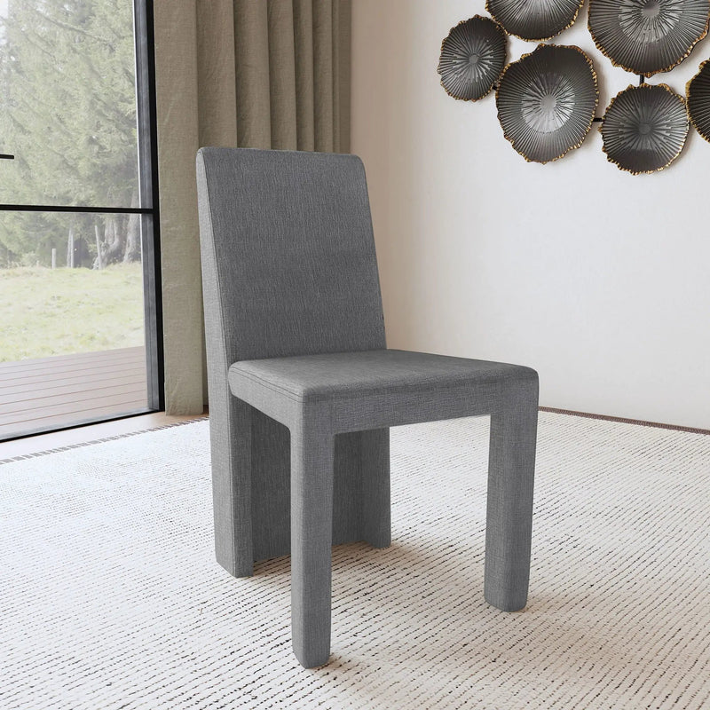 Tordera Velvet Upholstered Dining Side Chair Grey (Set of 2) by Unique Piece Furniture