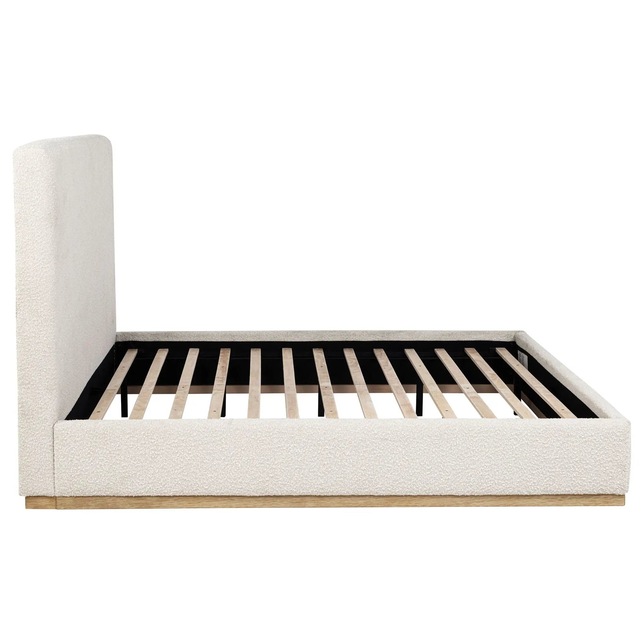 Knox Upholstered EASTERN KING Panel Bed Cream by Unique Piece Furniture